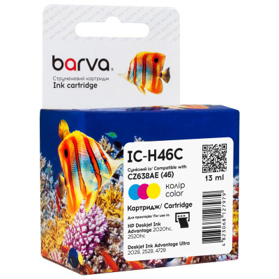 Картридж Barva HP 46 color/CZ638AE),13 мл (IC-H46C) Винница - изображение 1