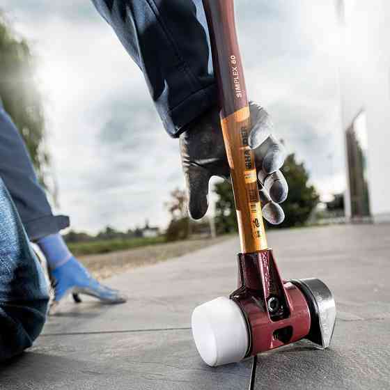 Молоток HALDER Simplex 3027 насадки із чорної гуми, білого суперпластика Одеса