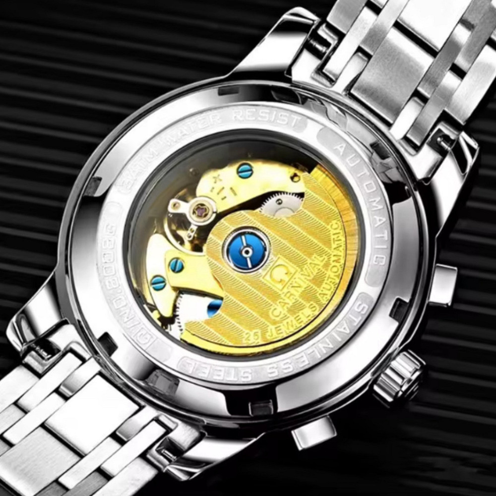 Годинник чоловічий механічний Carnival London Sahara Gold (2 ремінці) Вінниця - фото 6