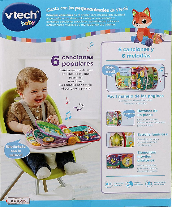 Книга VTech 3480-166787 розовый интерактивная музыкальная книга для младенцев от 6 мес первые песни Киев - изображение 4