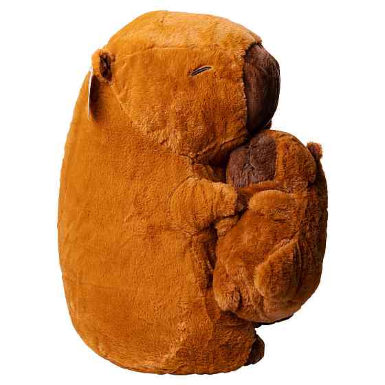 Капибара 3 в 1: м'яка іграшка, плед, подушка Коричнева Київ