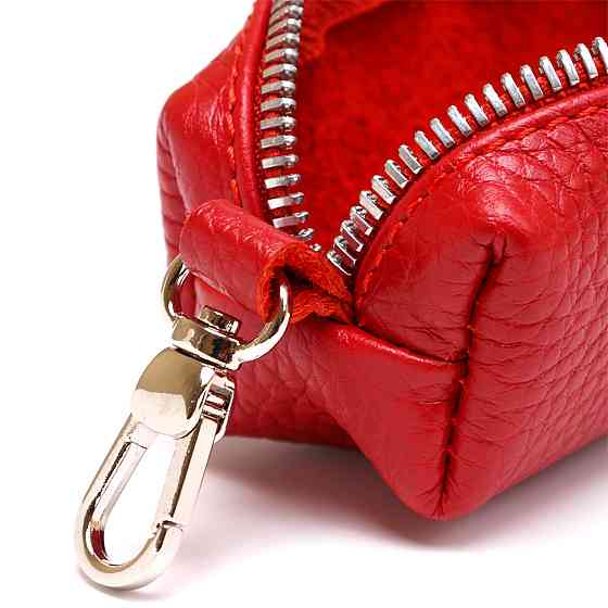 Кожаная женская ключница Красный (SHVIGEL) Киев