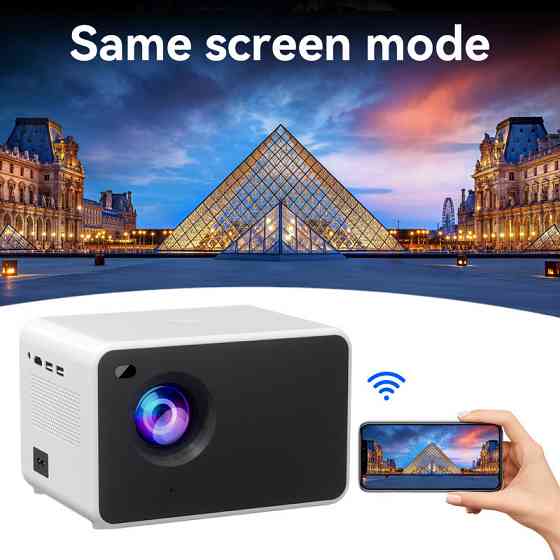 Мініпроєктор WOOPKER WP-P2 Full HD 1920×1080, 4K, HDMI, USB, Wi‑Fi 2,4/5 ГГц, Bluetooth 5.0, CN-версія Київ