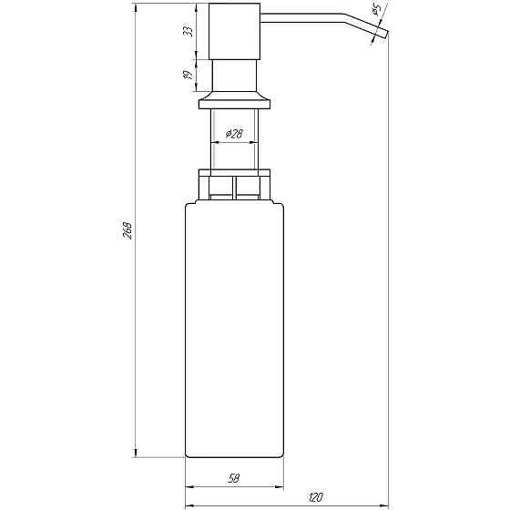 Дозатор рідкого мила вірізний Globus Lux BS8444 Київ