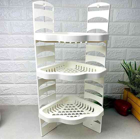 Полка 3 яруса универсальная угловая бежевая Харьков