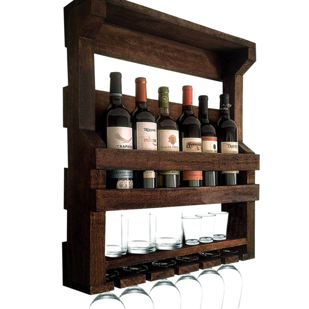 Настенная винная полка 