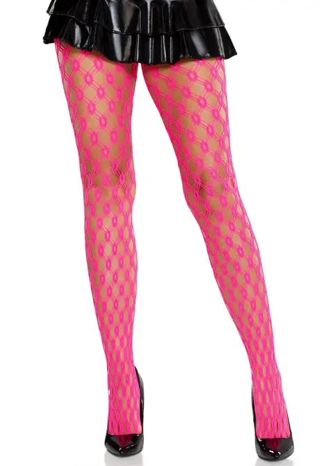 Колготки Leg Avenue Eyelet Net Tights Neon Pink One Size Львов - изображение 1