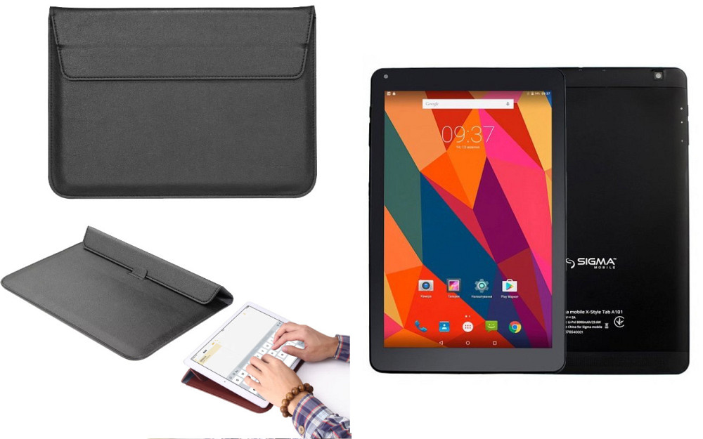 Чохол-конверт VitoCase для Sigma mobile Tab A102, A103, A104, з функцією підставки для планшета Чорний Київ - фото 1