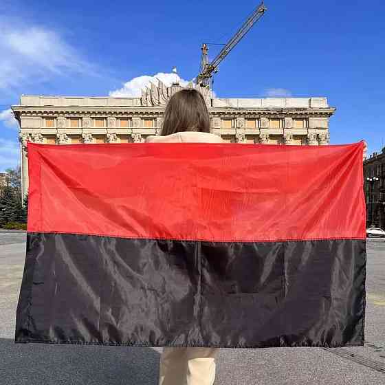 Прапор УПА 135х90 см,Червоно-чорний SBR Київ