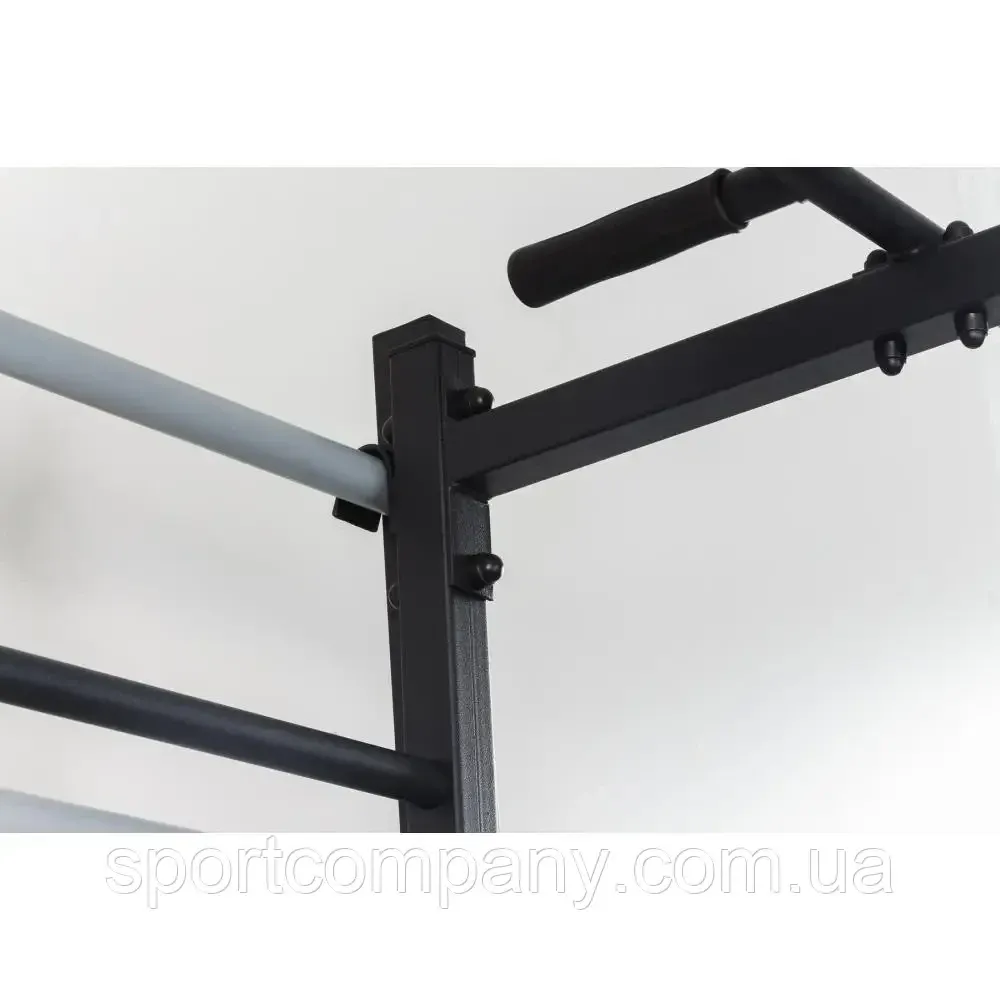 Шведская стенка передвижная Universal Black универсальная без креплений со скамьей для пресса турник брусья Каменское - изображение 6