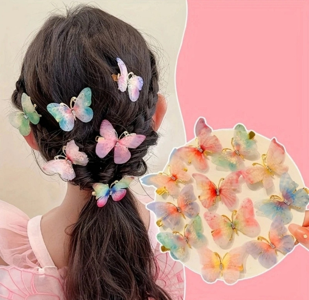 Комплект шпильок "Метелики" 6 шт. Різнокольоровий 3 Сміла - фото 4