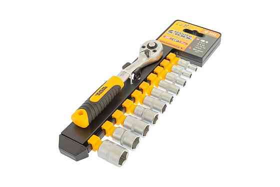 MASTERTOOL Набір головок торцевих 6-гранних MASTERTOOL ¼" 5-14 мм з тріскачкою 72 зубці CrV 11 Коломыя