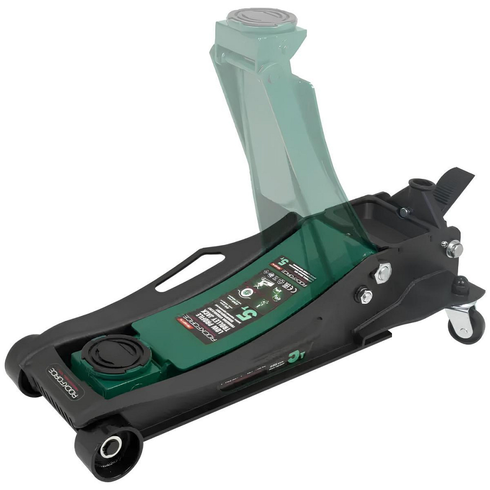 Домкрат 5т підкатний (96-595 мм) з педаллю Rockforce RF-T815011L Одеса - фото 5