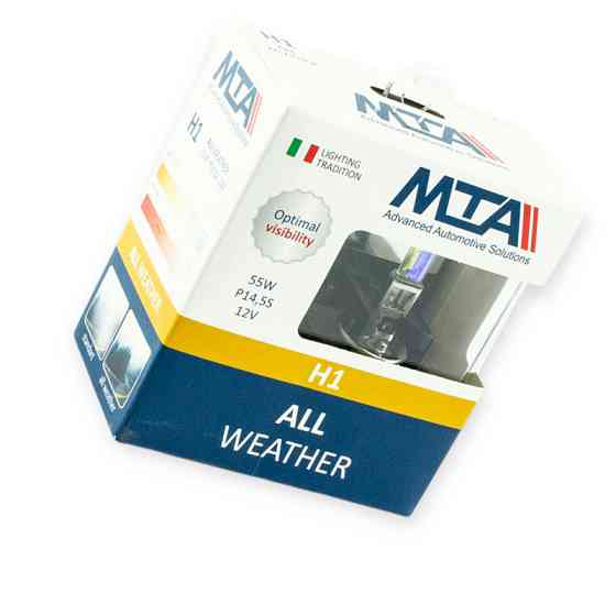 Автолампа 12V 55 W MTA ALL Weather (2шт) хамелеон H1 Мукачево