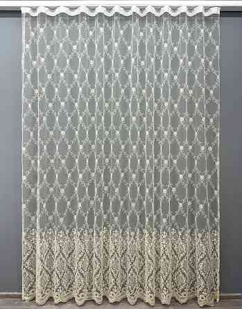 Тюль VR-Textil 1682т Фатин с вышивкой Молочный 300х270 см (42-0730) Киев