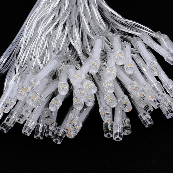 Світлодіодна гірлянда 100 LED / 10 метрів: Теплий білий, Пульт, Таймер, 8 режимів, Водонепроникна Київ