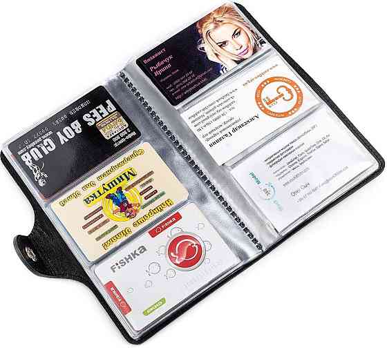 Визитница большая кожаная Синяя (SHVIGEL) Киев