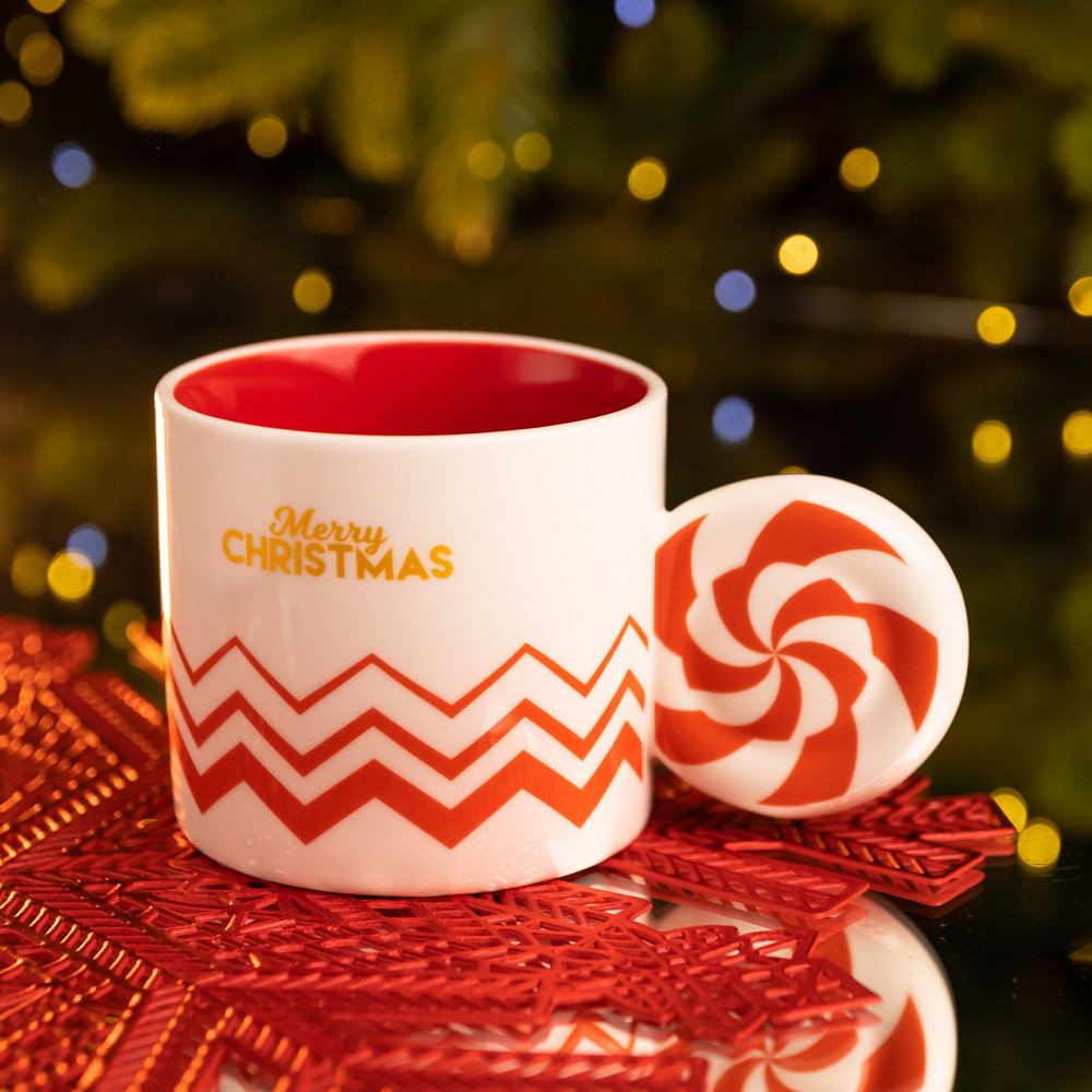 Новогодняя фарфоровая чашка Merry Christmas 350 мл Киев - изображение 3