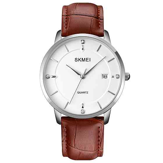 Skmei 1801LSIBN Silver-White Brown Leather SBR Киев