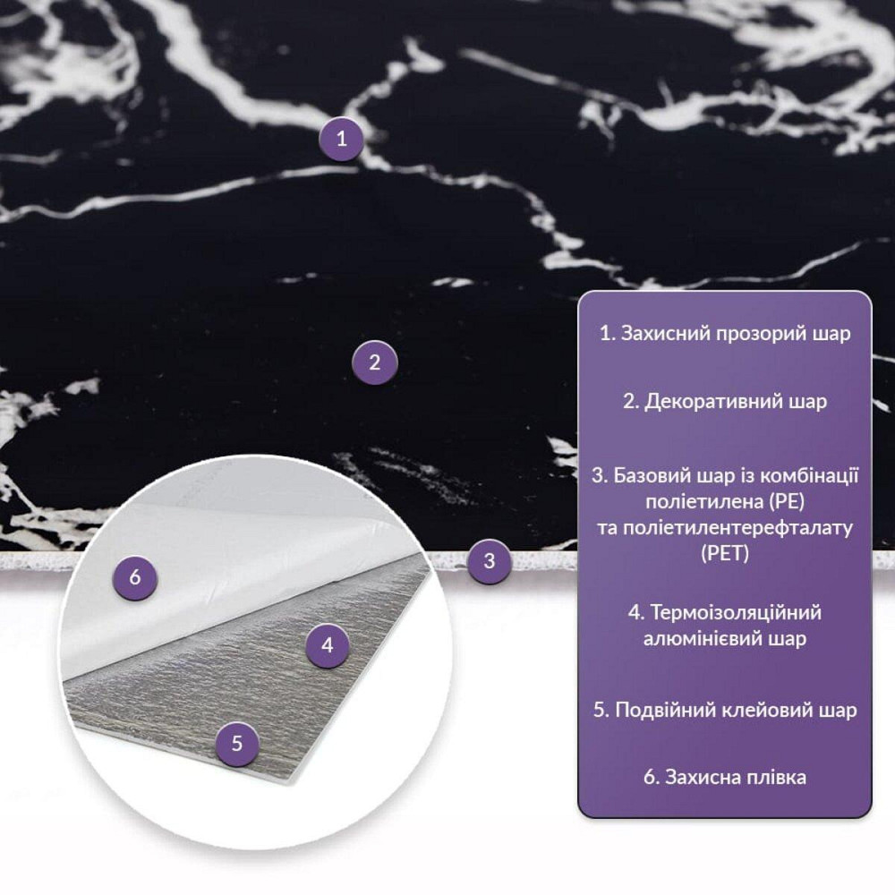 Самоклеюча стінова PET плитка 600х300х2мм SW-00002321 Київ - фото 2