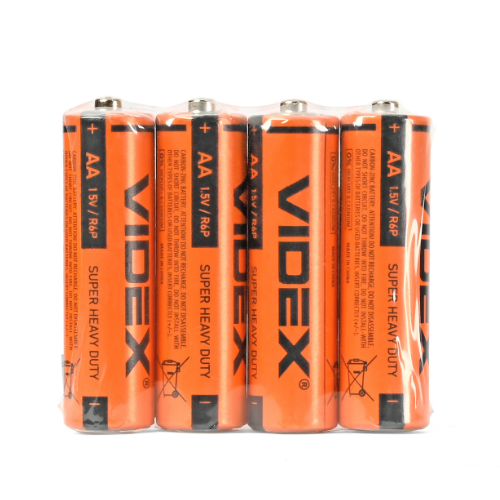 Батарейка сольова AA/R6 (пл-4шт) Videx Житомир