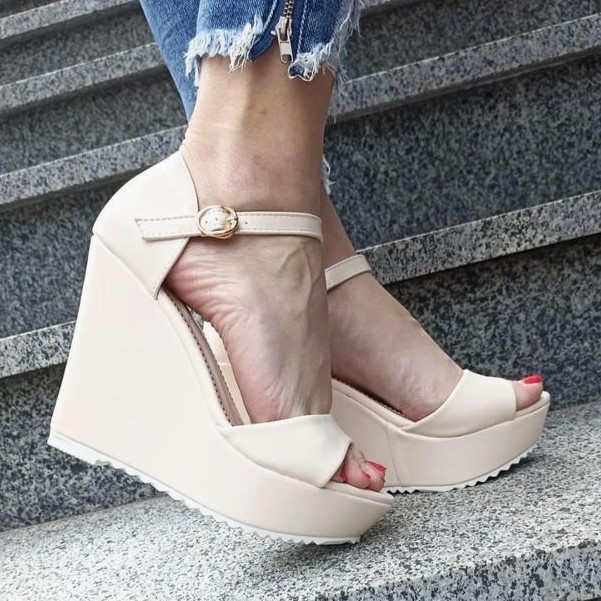 Жіночі Сандалії Босоніжки на Танкетці Платформа Бежеві Літні (розміри: 35,36,37,38,39,40) - 44 Дніпро - фото 10