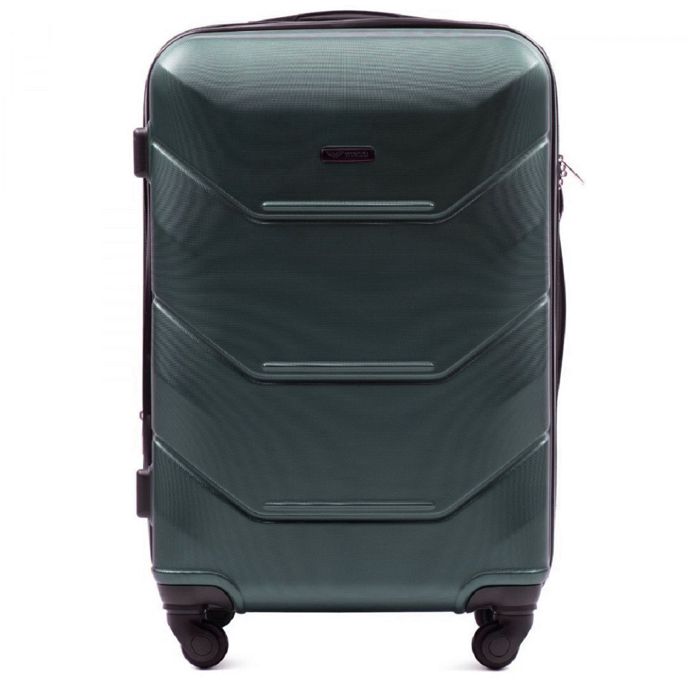 Валіза пластикова WINGS 147 велика 75 см темно-зелена Київ - фото 2