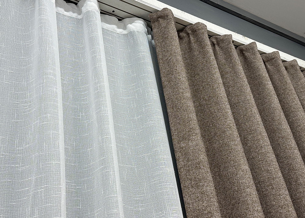 Шторна тканина преміум класу льон фактурний, колекція “ELEMENTA” колір сіро-коричневий 1864ш Київ - фото 6