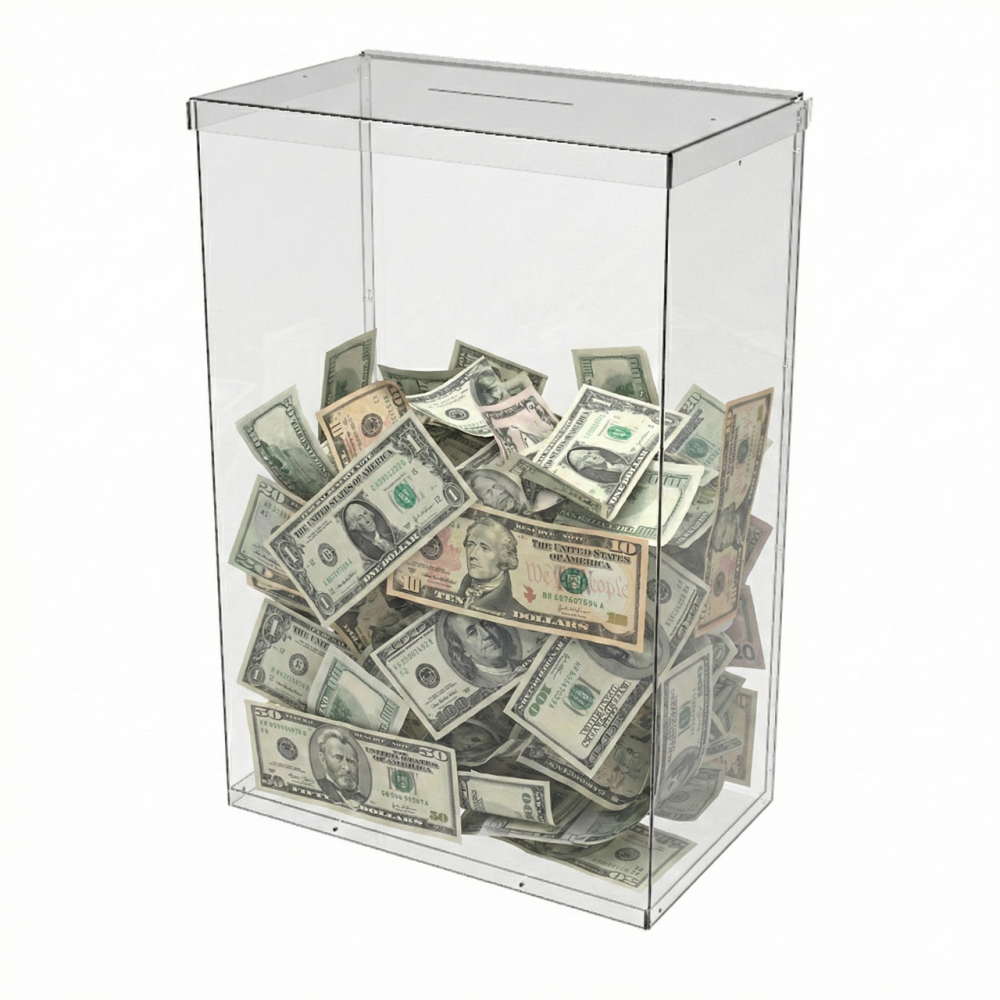 Ящик EKOSTAR без замка для пожертвований и сбора денег 330x200x500. Объем 33 литр Киев - изображение 1