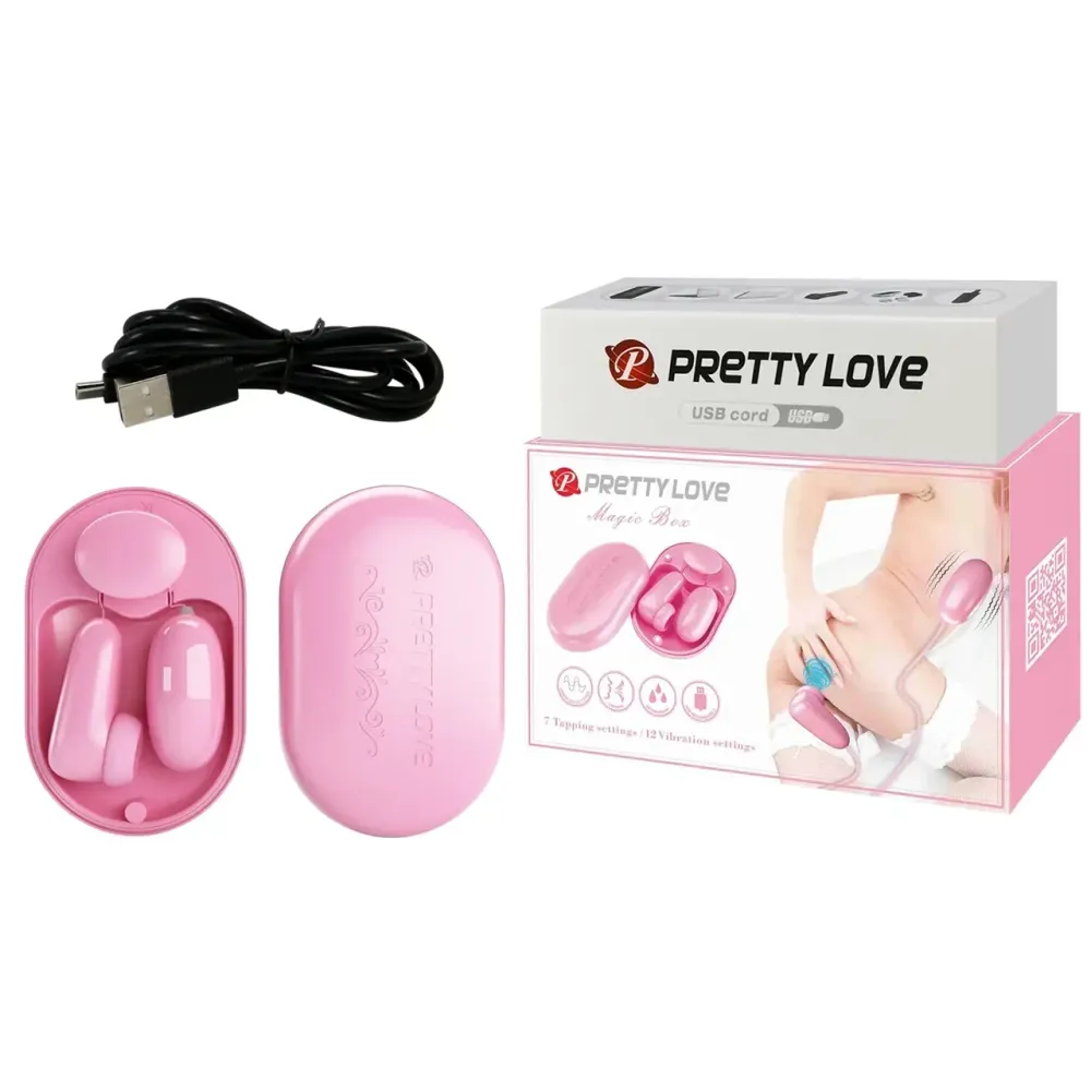 Вакуумный стимулятор с виброяйцом PRETTY LOVE - Magic Box Pink, BI-300055 Sex Aura Киев - изображение 1