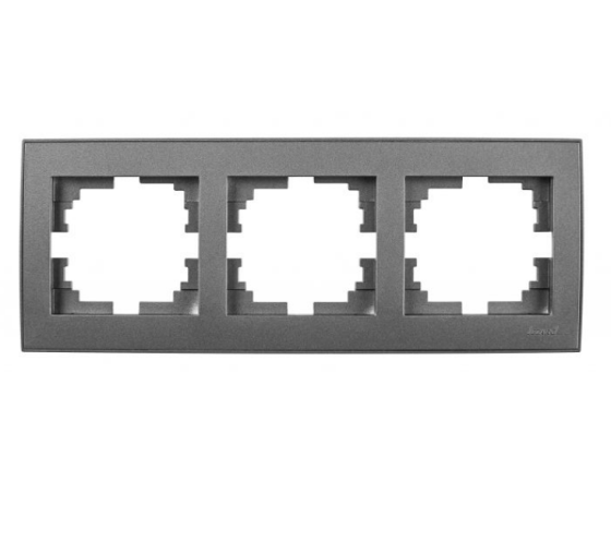 RAIN антрацит Рамка горизонтальна 3-а з боковою вставкою Лезард Житомир