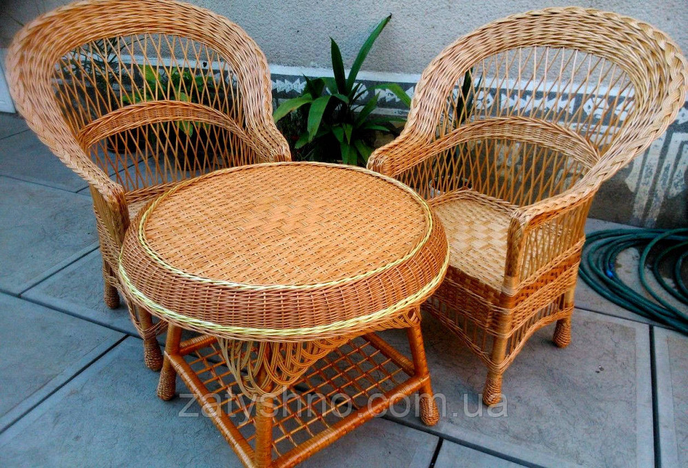 Дачні та садові плетені меблі з лози Київ - фото 1