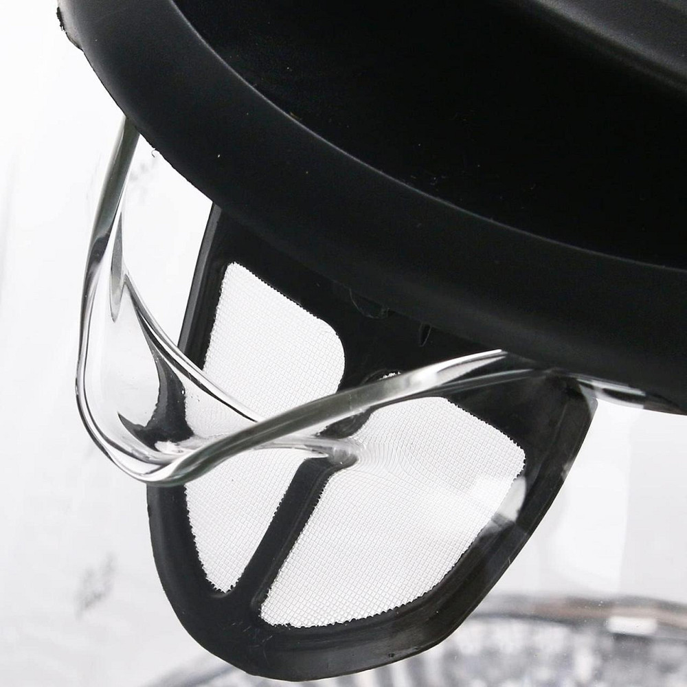 Електрочайник скляний 1,7 л, 2200 Вт, з синім LED-підсвічуванням, автоматичним вимкненням, боросилікатне скло EMERIO Київ - фото 4