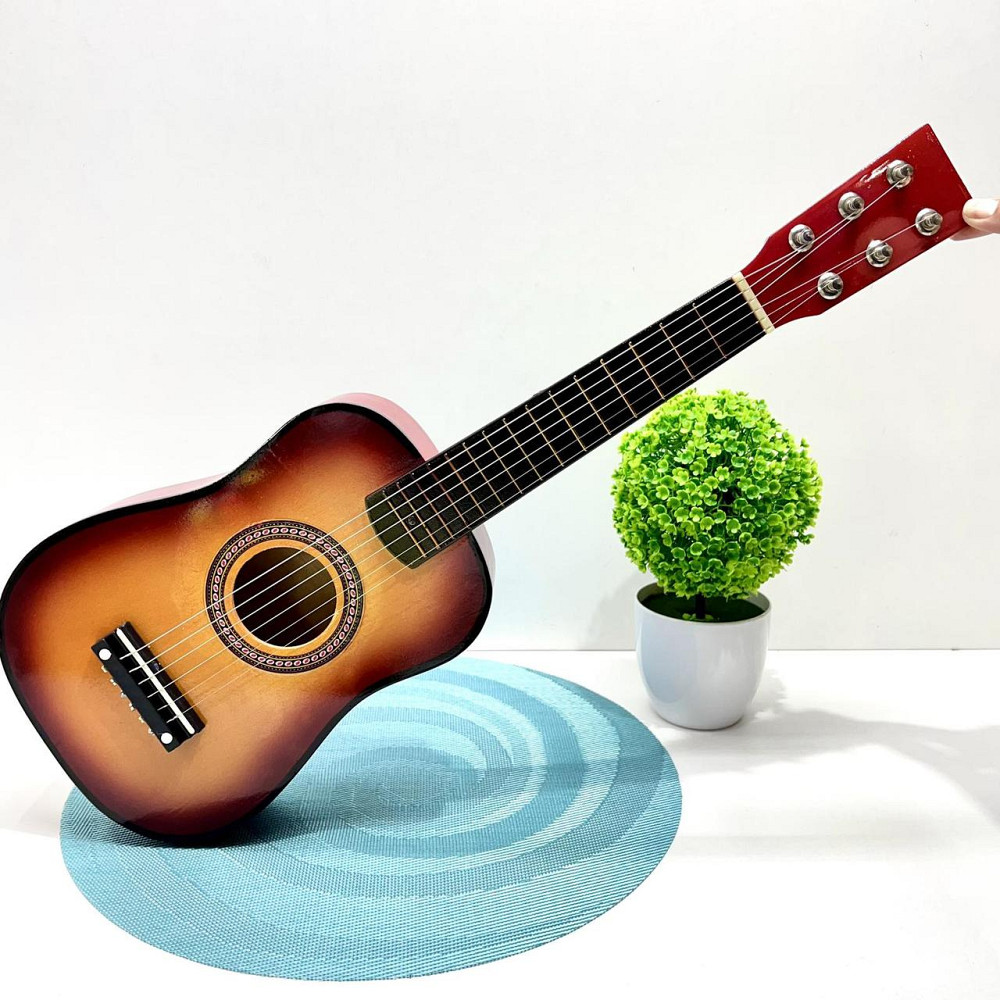 Гітара дерев'яна дитяча 6 струн Жовто-червона (M 1369) Чернигов - изображение 1