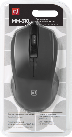 Миша Defender #1 MM-310 Black (52310) (6343379) Київ