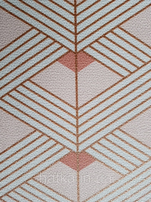 Шпалери вінілові Lutece Melody 51197203 геометрія смуги фігури рожеві білі золотисті Київ - фото 2