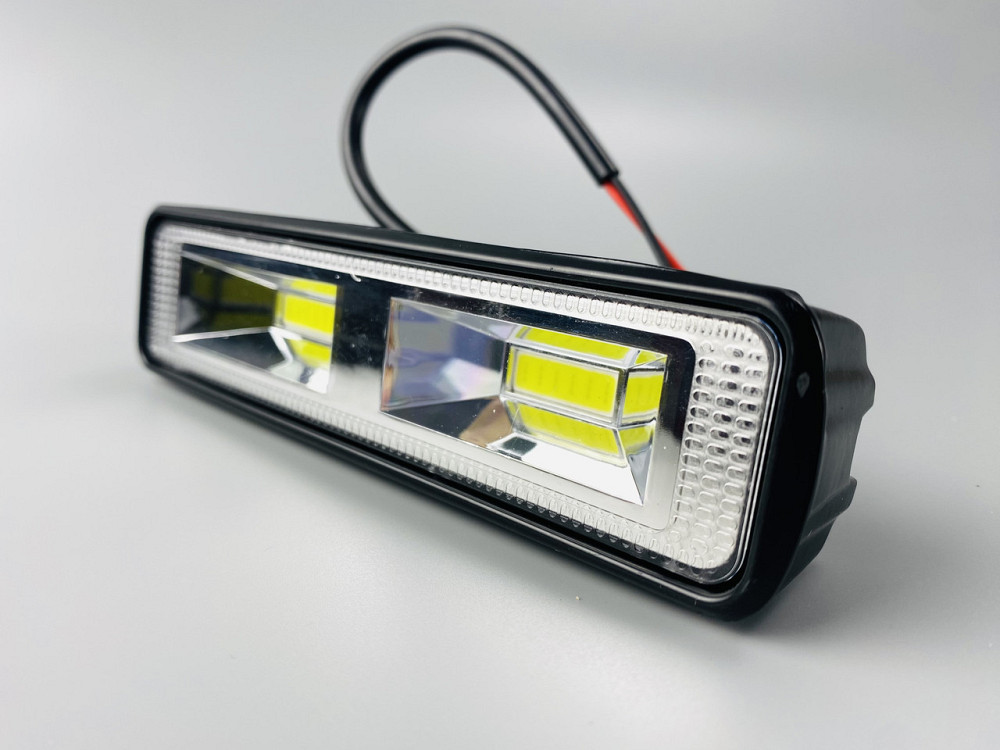 Фара LED прямокутна (chip COB) 48W 6000K (2 діода) (15см х 4см х 4см) алюміній Мукачево - фото 4