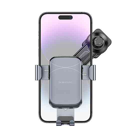 Тримач для мобільного BOROFONE BH94 Warrior gravity car holder(air outlet) Black Metal Gray (6941991105333) Київ