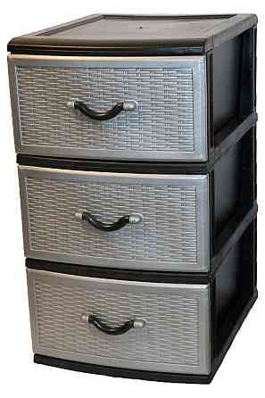 Комод пластиковий Style black (Стиль) 3 ящики 48х38х67 Одеса