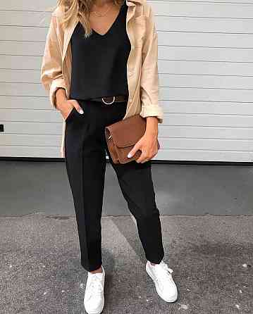 Класичні вкорочені брюки "Prime" оптом | Норма Чорний, 42 Київ