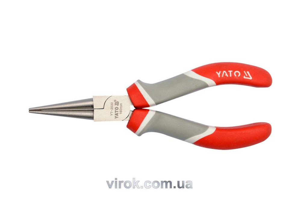 Круглогубці нікельовані YATO : L= 160 мм [6/60] Одеса - фото 1