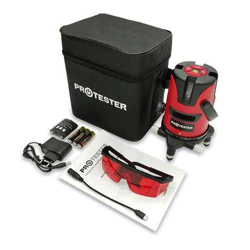 Лазерний осепобудовник 5 ліній 1H/4V (червоний промінь) PROTESTER LL605R Одеса - фото 2