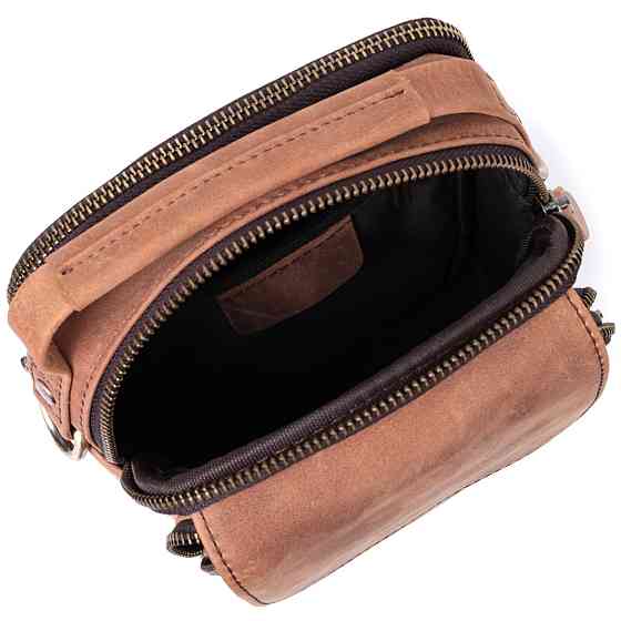 Винтажная сумка для мужчин из натуральной кожи Vintage 22811 Коричневый Киев