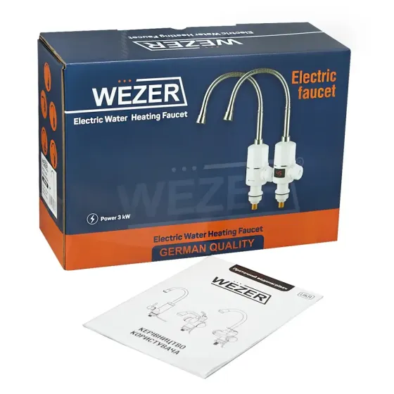 Проточный кран водонагреватель WEZER SDR-F05 с гибким изливом Киев