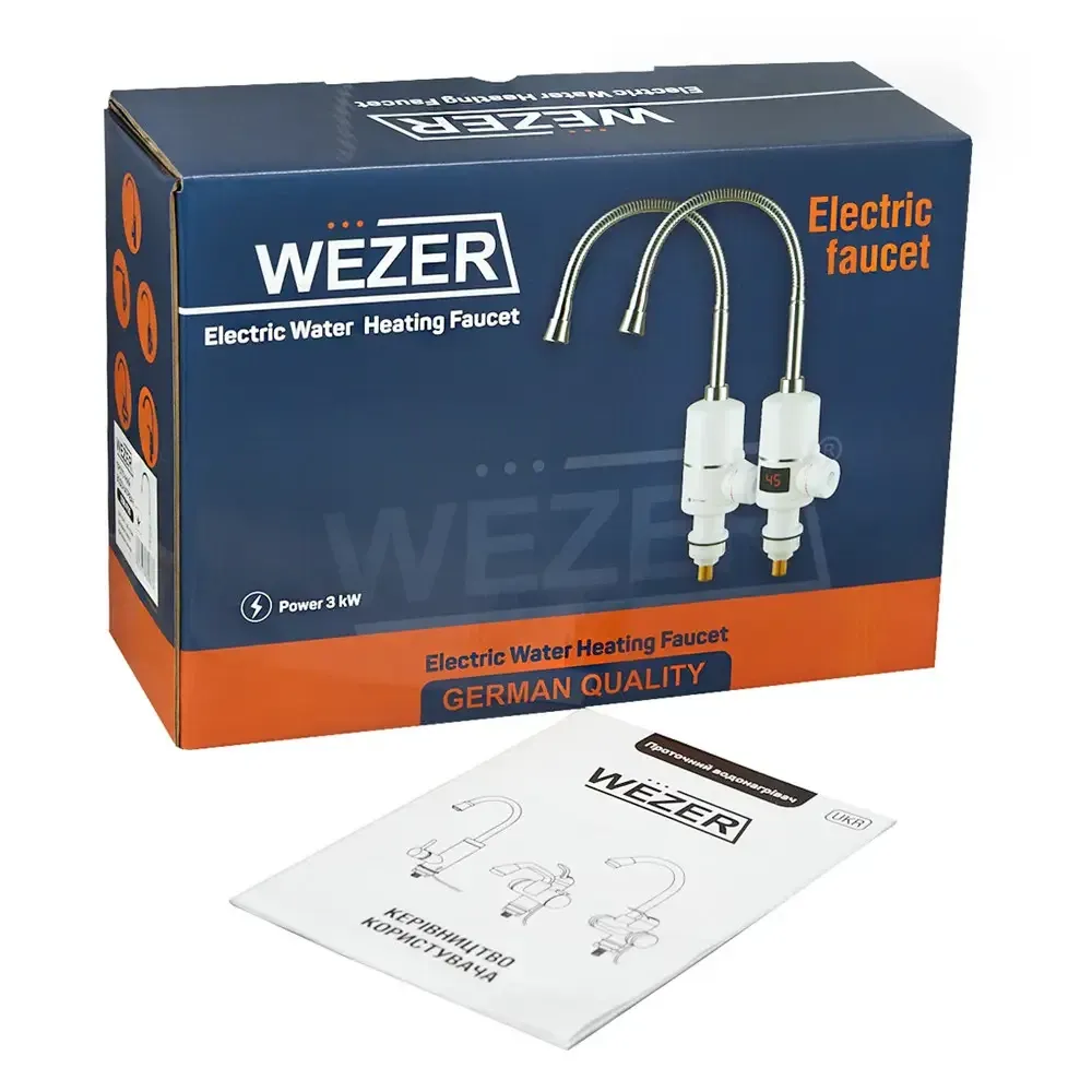 Проточный кран водонагреватель WEZER SDR-F05 с гибким изливом Киев - изображение 3