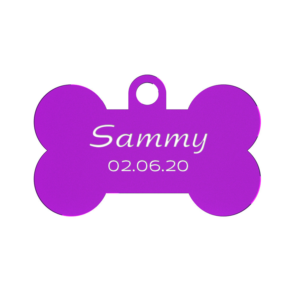 Адресник для собаки Purple 50x35мм Київ - фото 1