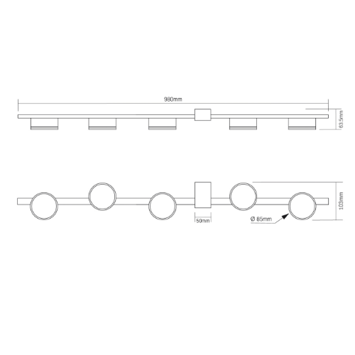LED Світильник під лампу 5*GX53 накладний білий VL-SPF32-5W Videx Житомир - изображение 3