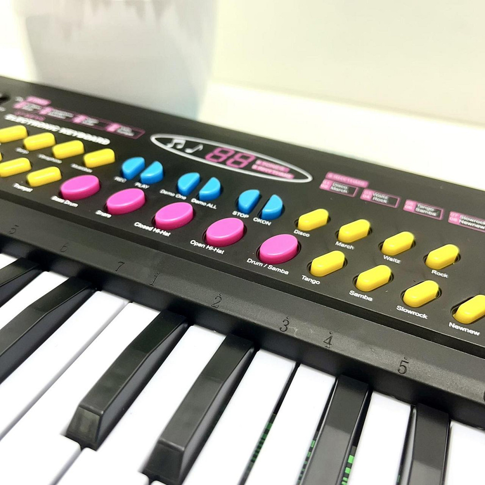 Синтезатор дитячий з мікрофоном 37 клавіш Чорний (Q-802) Чернігів - фото 6