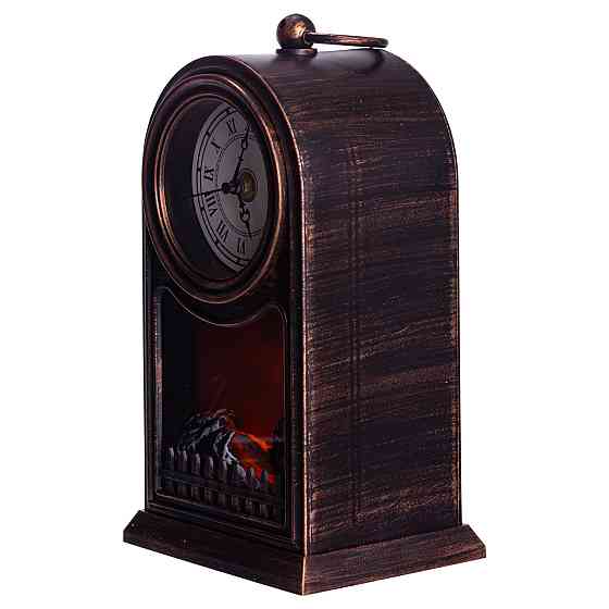 Декоративний камін-годинник LED-підсвічування USB 25×14×40 (см) CR-3-6 Київ