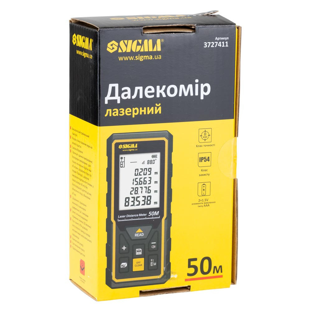 Профессиональный лазерный дальномер (дальномер) SIGMA: 50м электронная лазерная рулетка 3727411 Киев - изображение 9